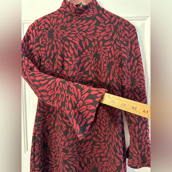 ANTHROPOLOGIE HUTCH XXS Petite Michaela Floral Textured Mock Neck Sweater Dress - Picture 5 of 16